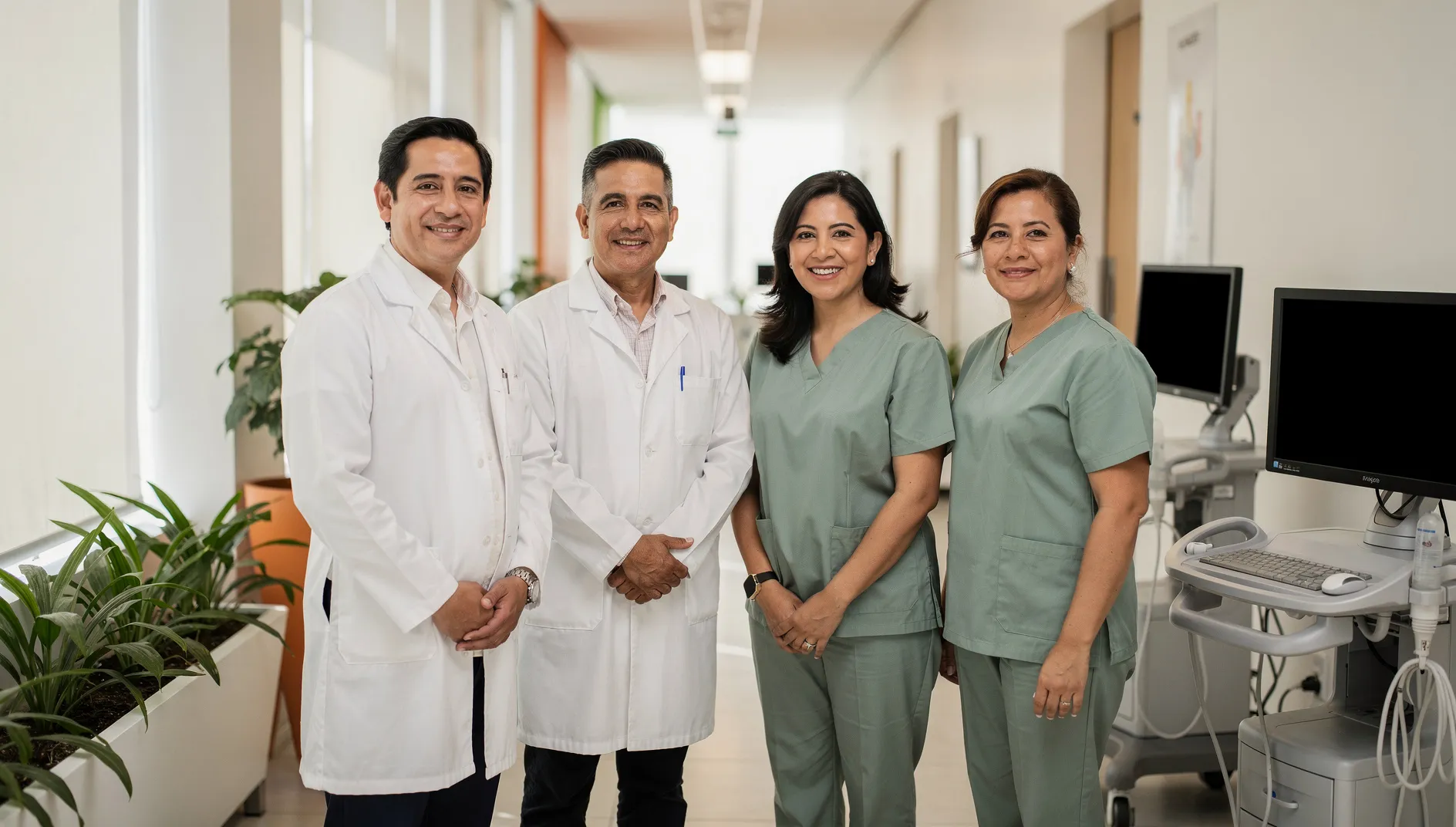 Ilustración: equipo de especialistas de un centro de neuropediatría
